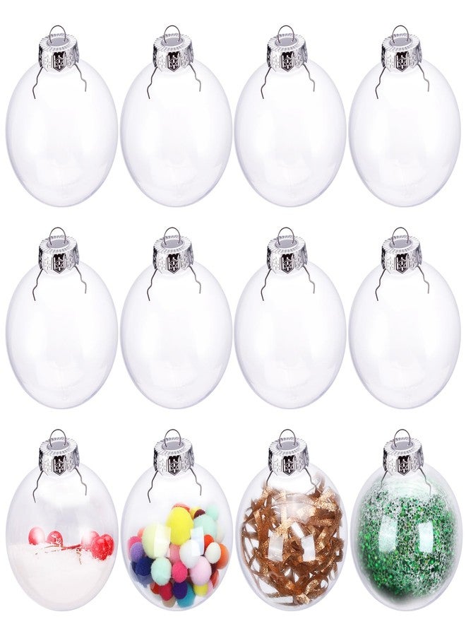 LYLYFAN 12 Pack Clear Plastic Fillable Ornament Ball 3.15''/80mm for Christmas,Holiday, Wedding,Home Decor - Image 1